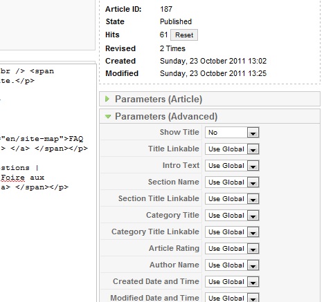 Figure 1: Parameters for a Single Article