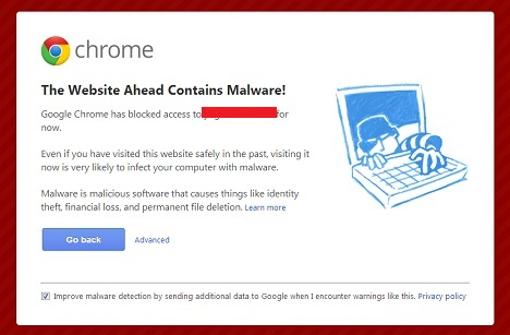 Chrome Website Warning