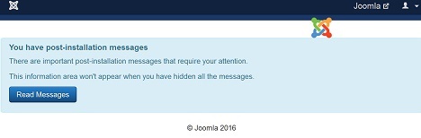 Empty Joomla Backend